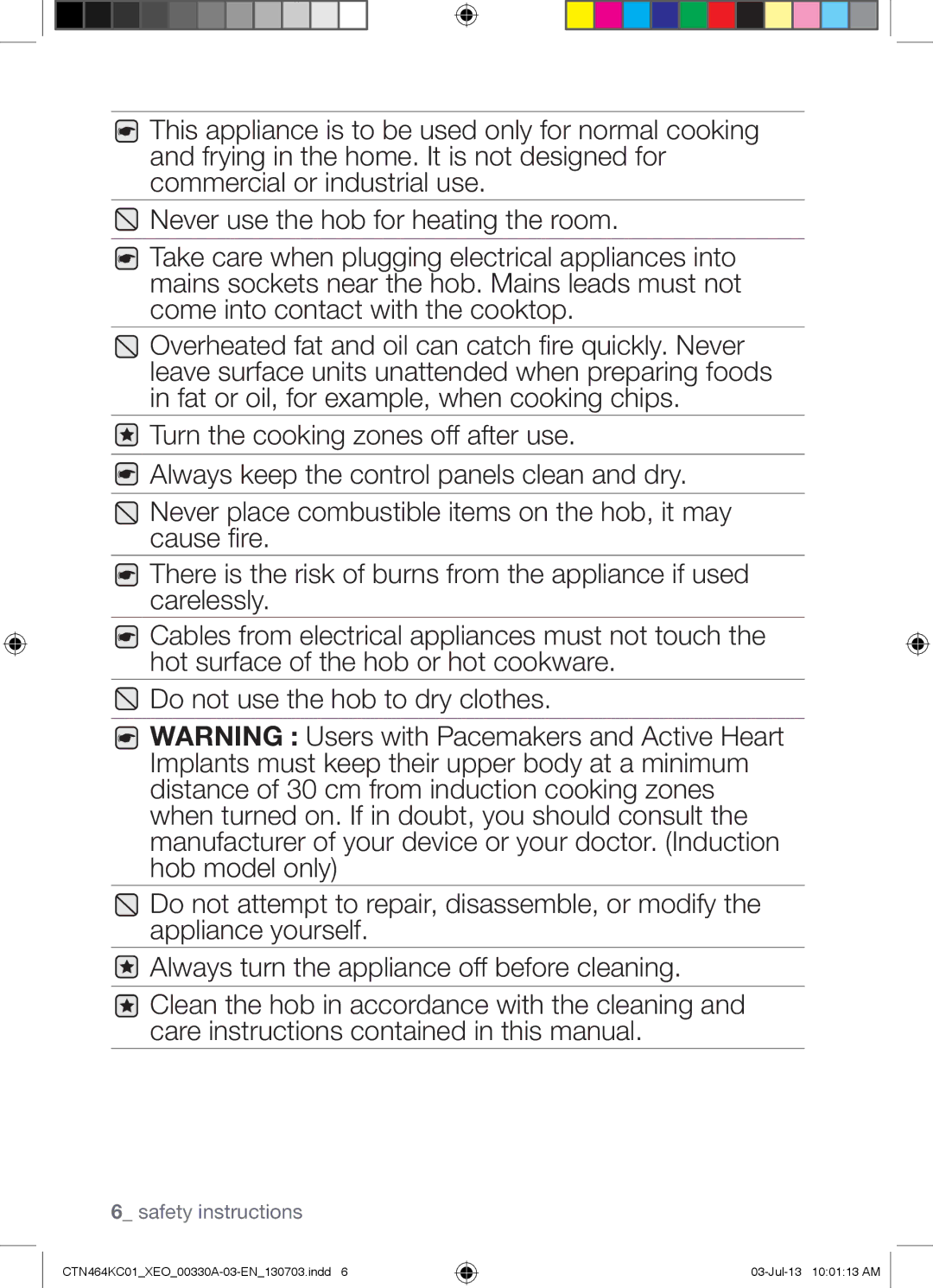 Samsung CTN464KC01/BOL, CTN464KC01/XEO, CTN464NC01/XEO manual Safety instructions 