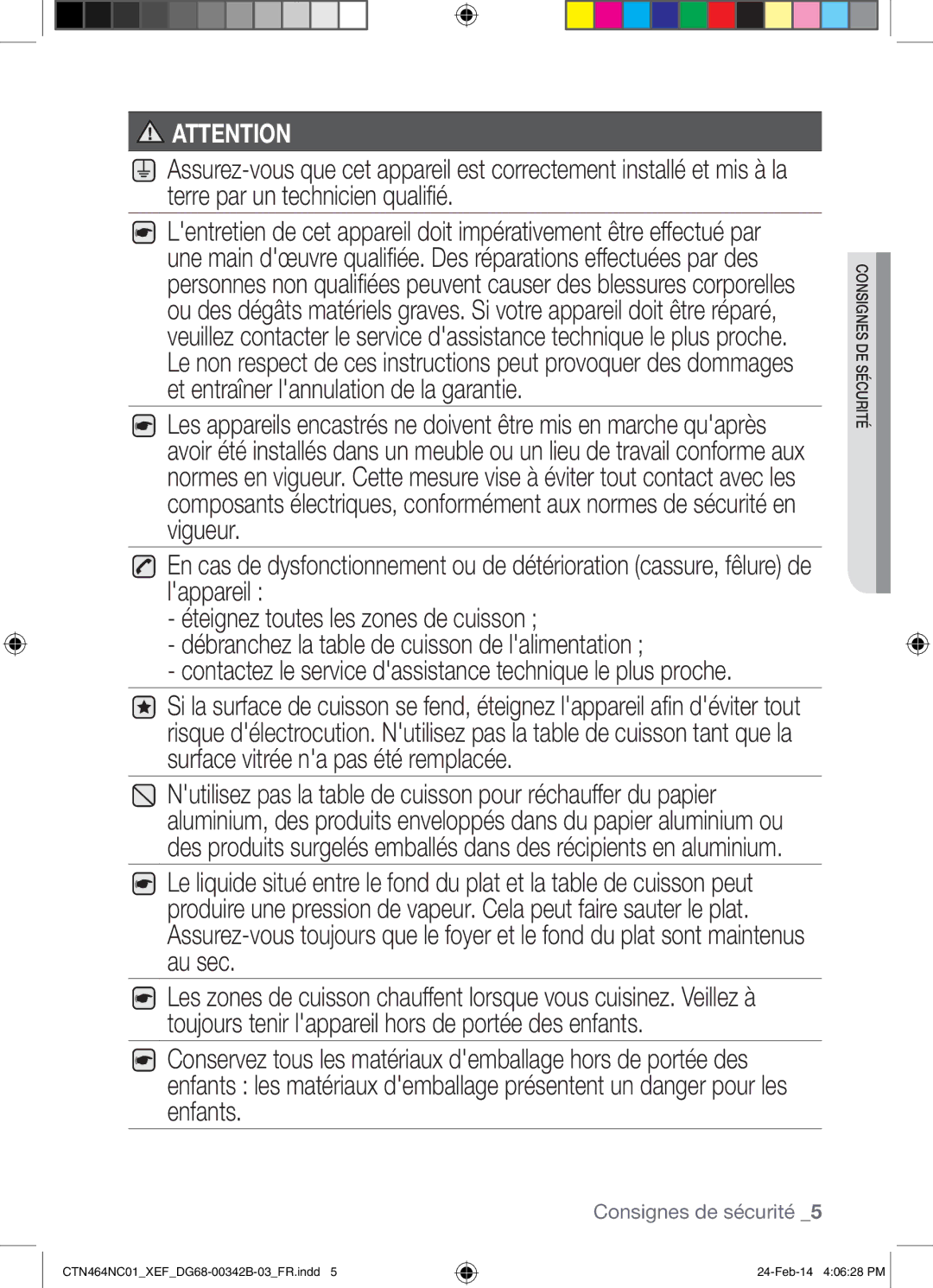 Samsung CTN464NC01/XEF manual Contactez le service dassistance technique le plus proche 