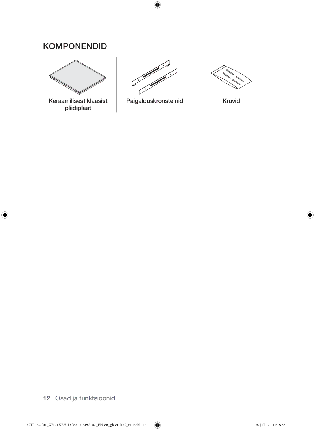 Samsung CTR164NC01/XEO manual Komponendid 