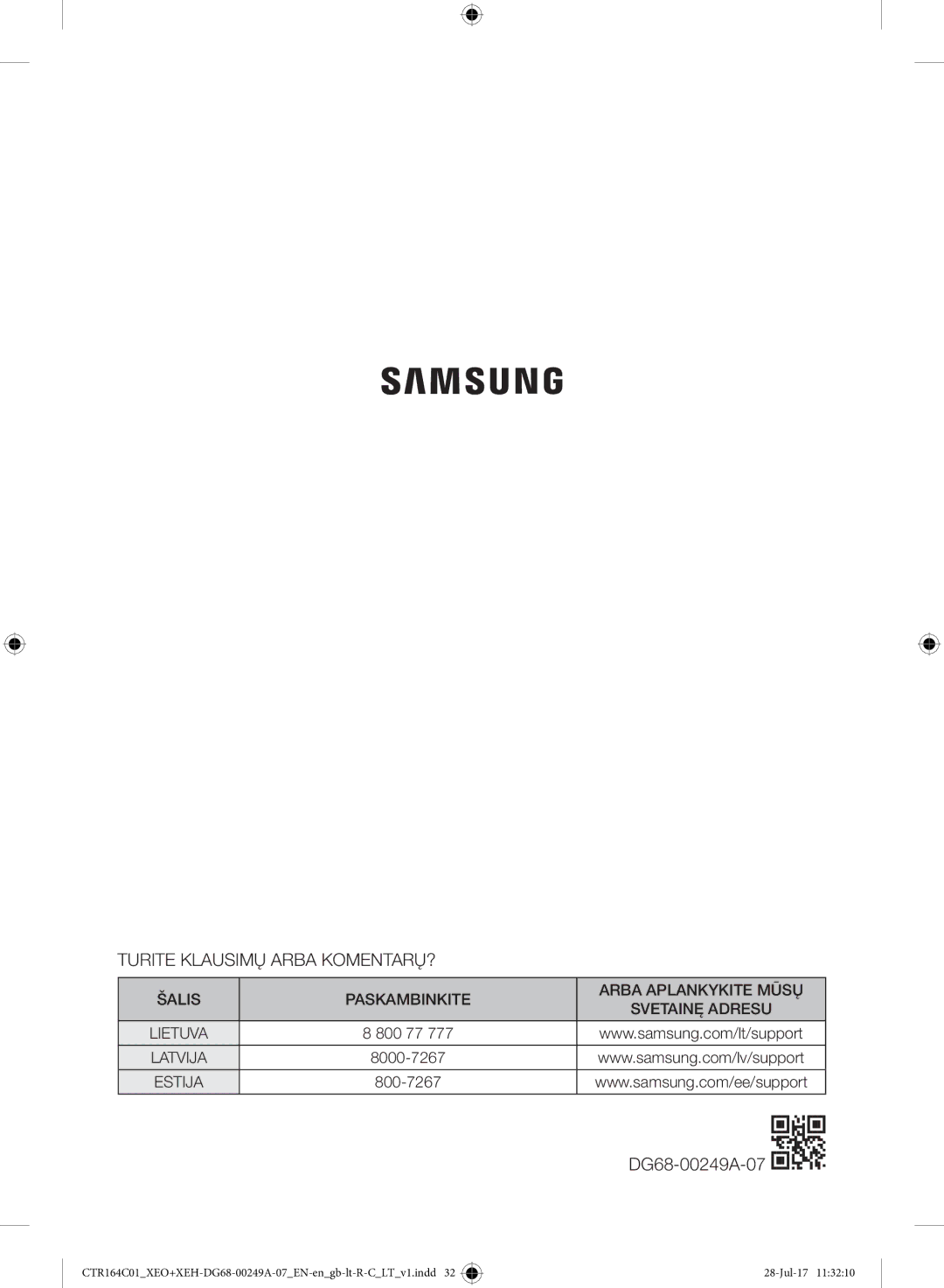 Samsung CTR164NC01/XEO manual Turite Klausimų Arba KOMENTARŲ? 