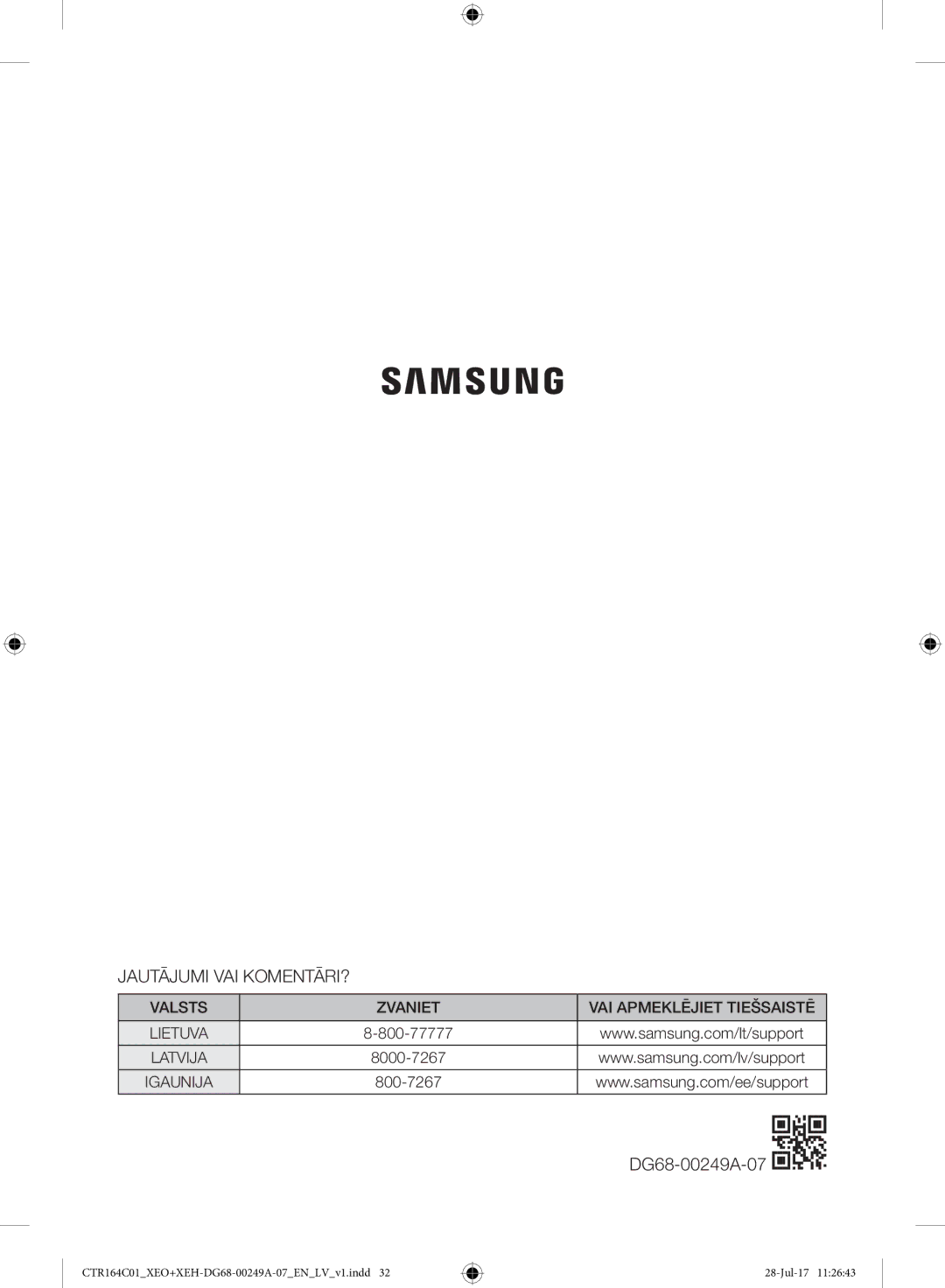 Samsung CTR164NC01/XEO manual Jautājumi VAI KOMENTĀRI? 