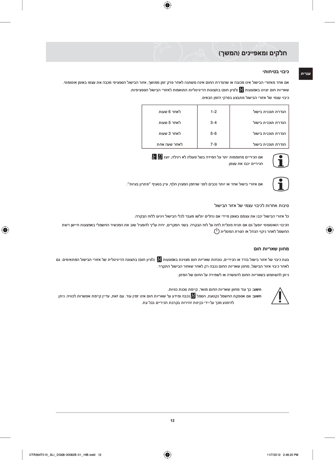 Samsung CTR364T010/SLI manual םוח תויראש ןווחמ, תילטמה תרסה וא לזונה יוקינ רחאל למשחה 