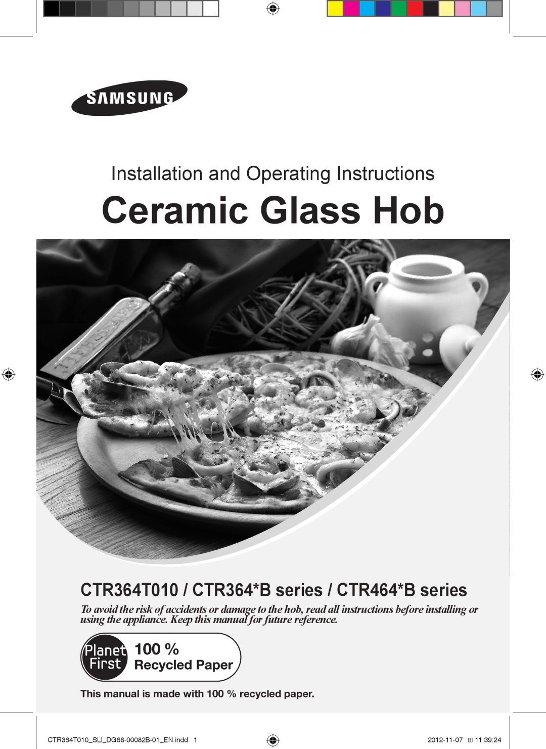 Samsung CTR364T010/SLI manual Ceramic Glass Hob 