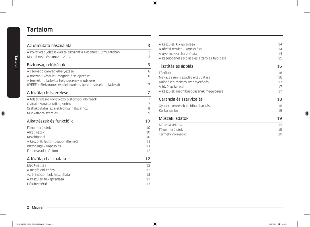 Samsung CTR464EB01/XEO, CTR464EB01/ML manual Tartalom 