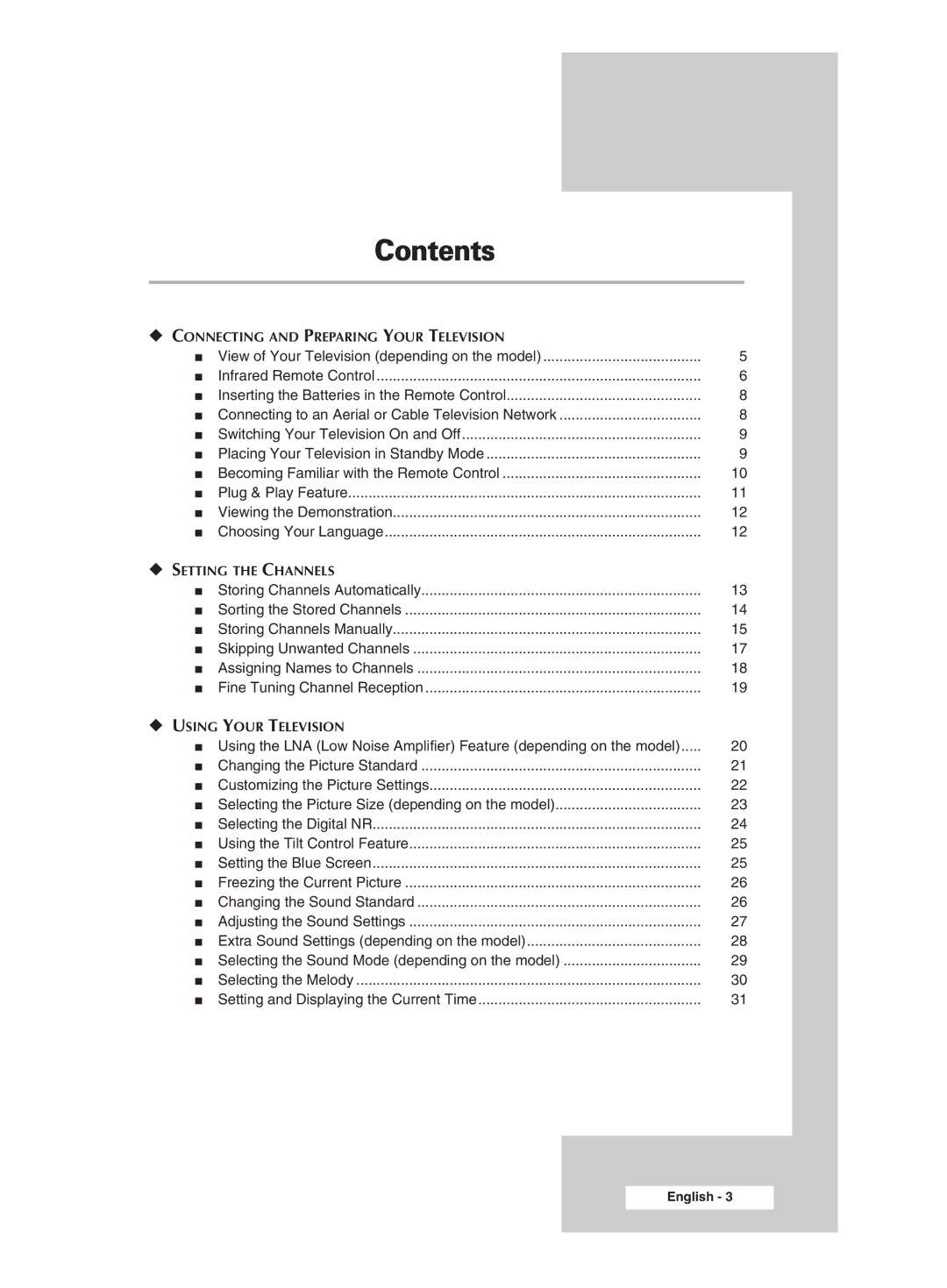 Samsung CW-29M026V manual Contents 