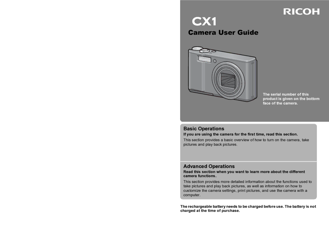 Samsung CX1 manual Basic Operations, Advanced Operations 