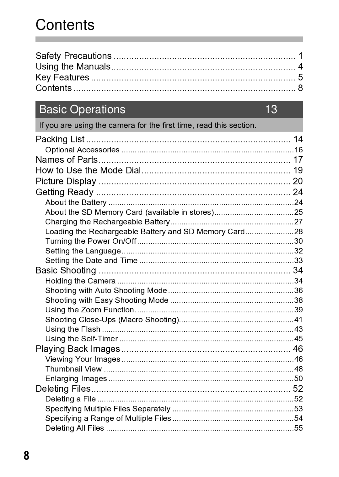 Samsung CX1 manual Contents 