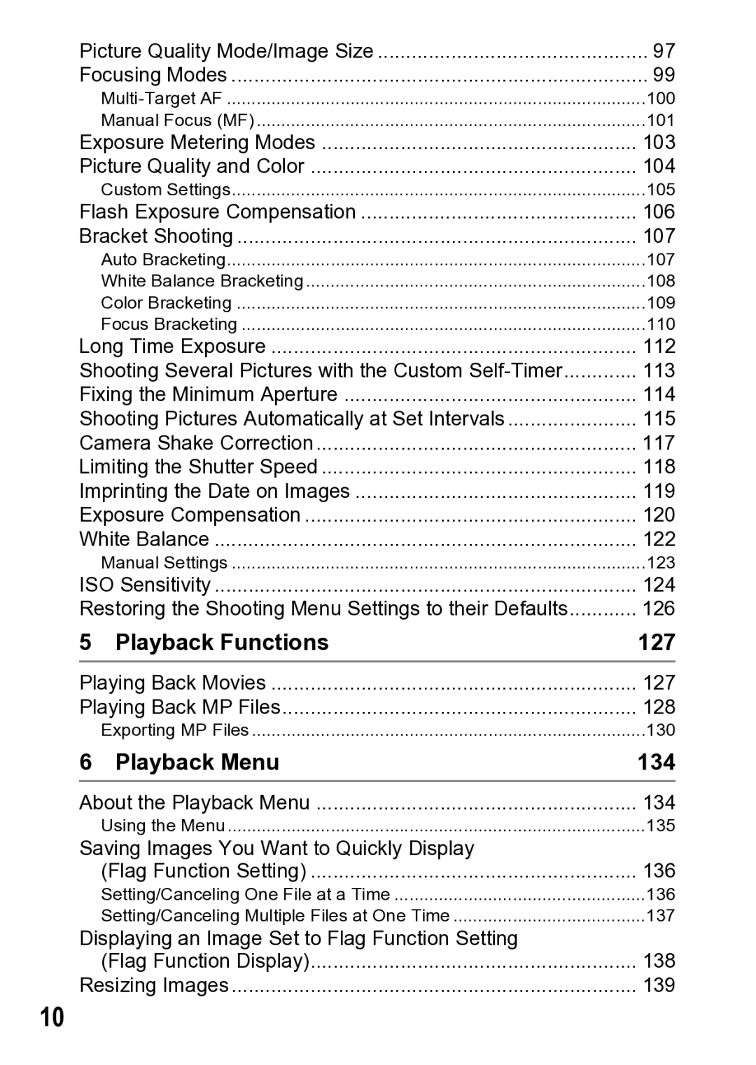 Samsung CX1 manual Playback Functions, Playback Menu, 127, 134 