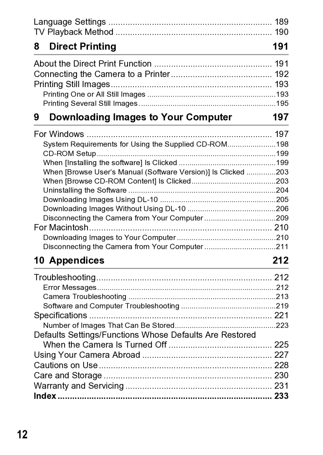 Samsung CX1 manual Direct Printing, Downloading Images to Your Computer, Appendices 