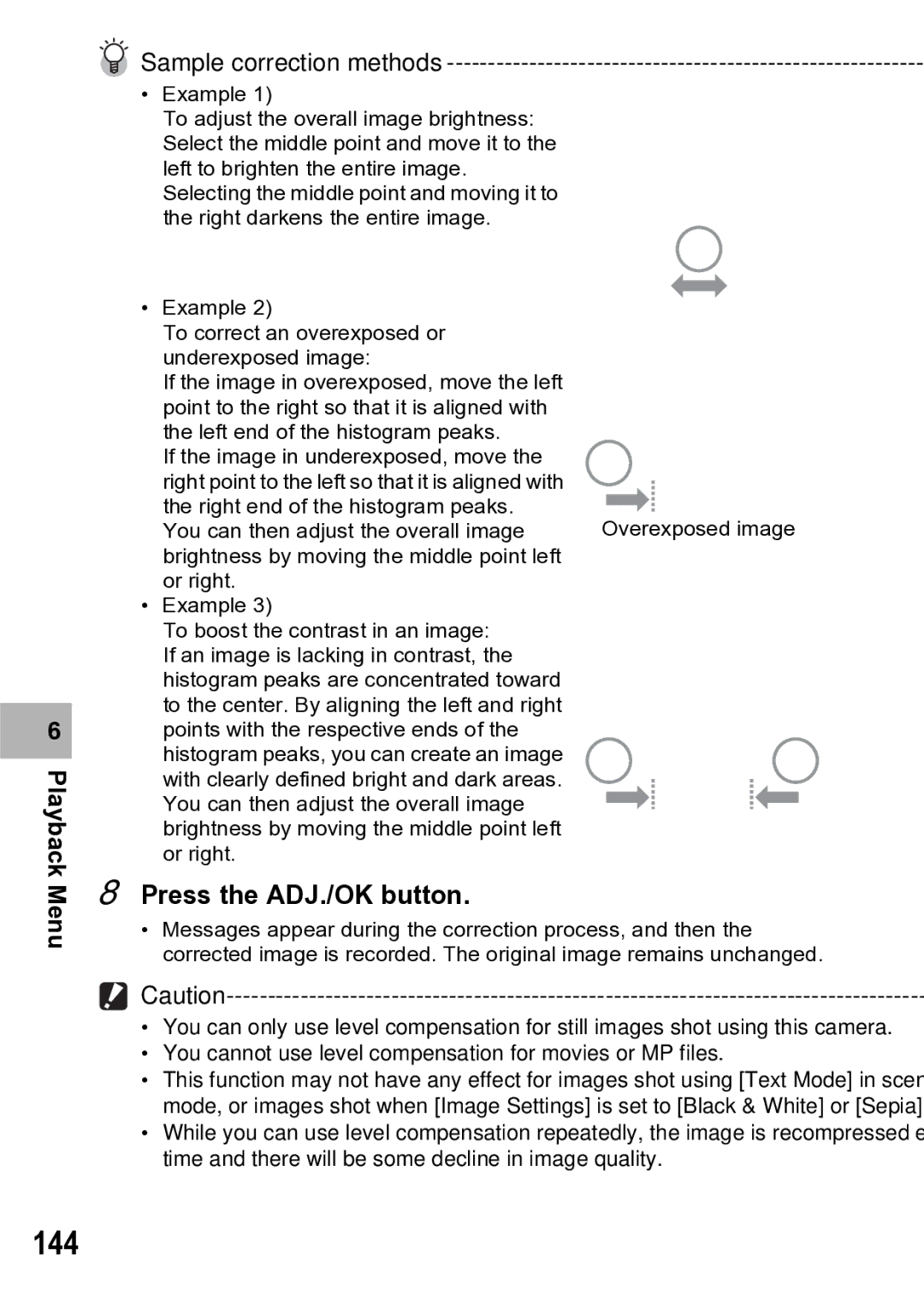 Samsung CX1 manual 144, Sample correction methods 