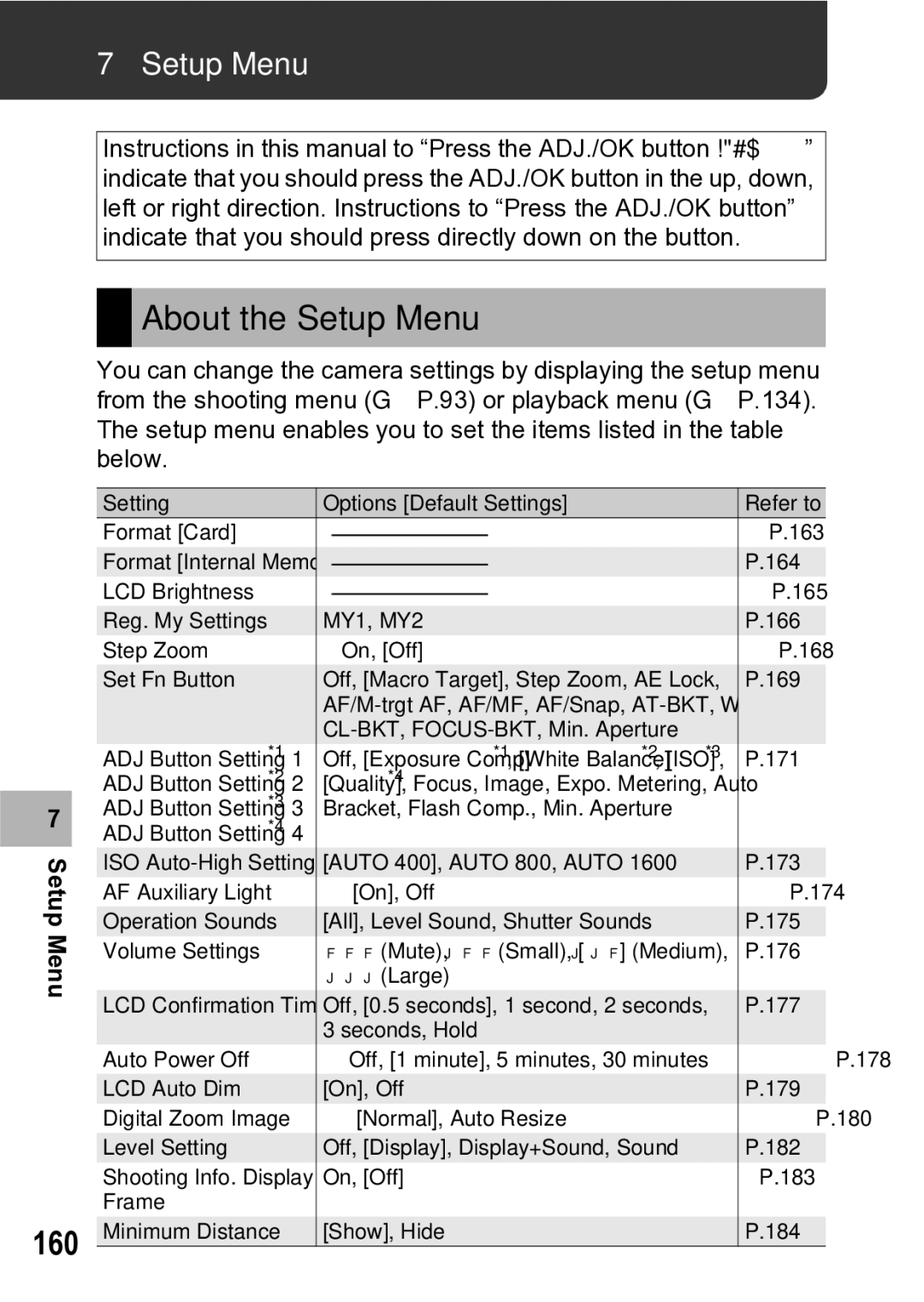 Samsung CX1 manual About the Setup Menu 