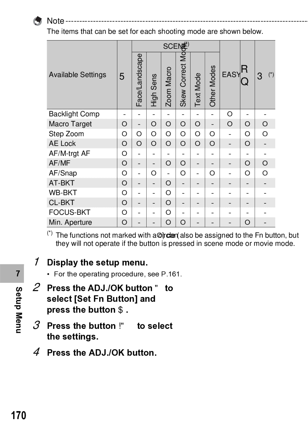 Samsung CX1 manual 170, Scene 