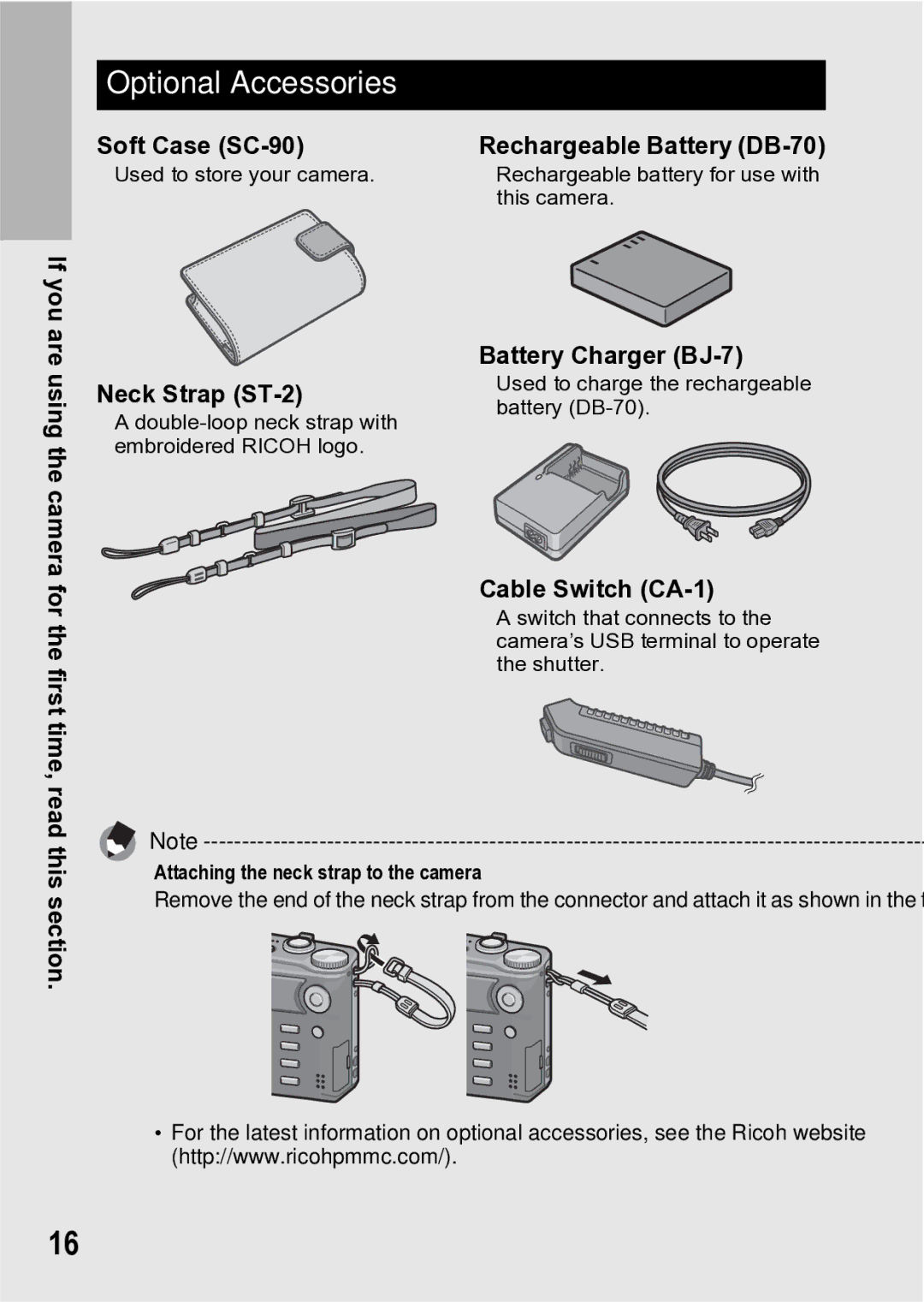 Samsung CX1 manual Optional Accessories 