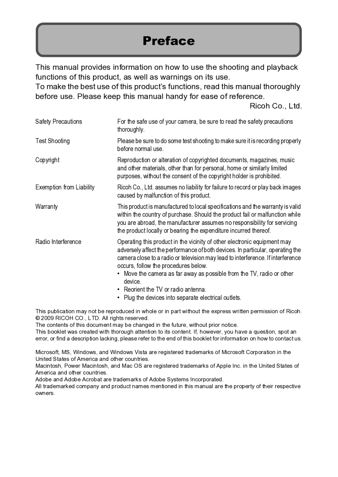 Samsung CX1 manual Preface, Plug the devices into separate electrical outlets 