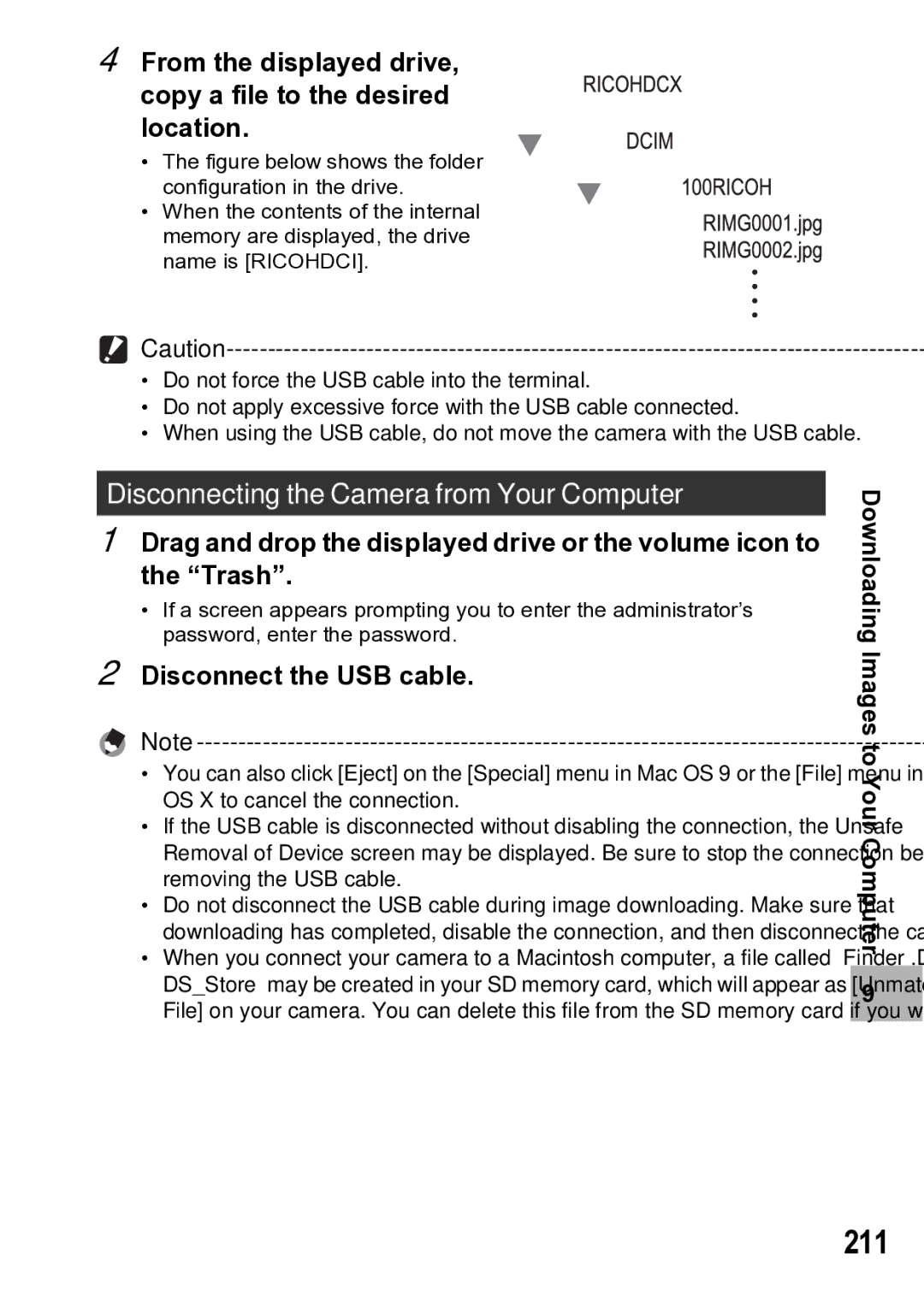 Samsung CX1 manual 211, From the displayed drive Copy a file to the desired location 