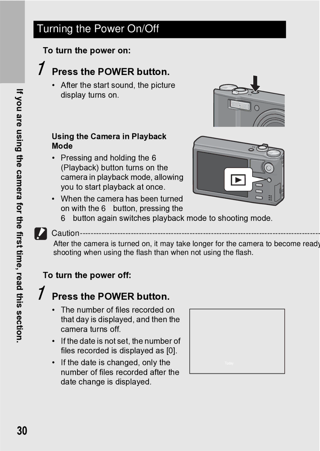 Samsung CX1 manual Turning the Power On/Off, Press the Power button, To turn the power on, To turn the power off 