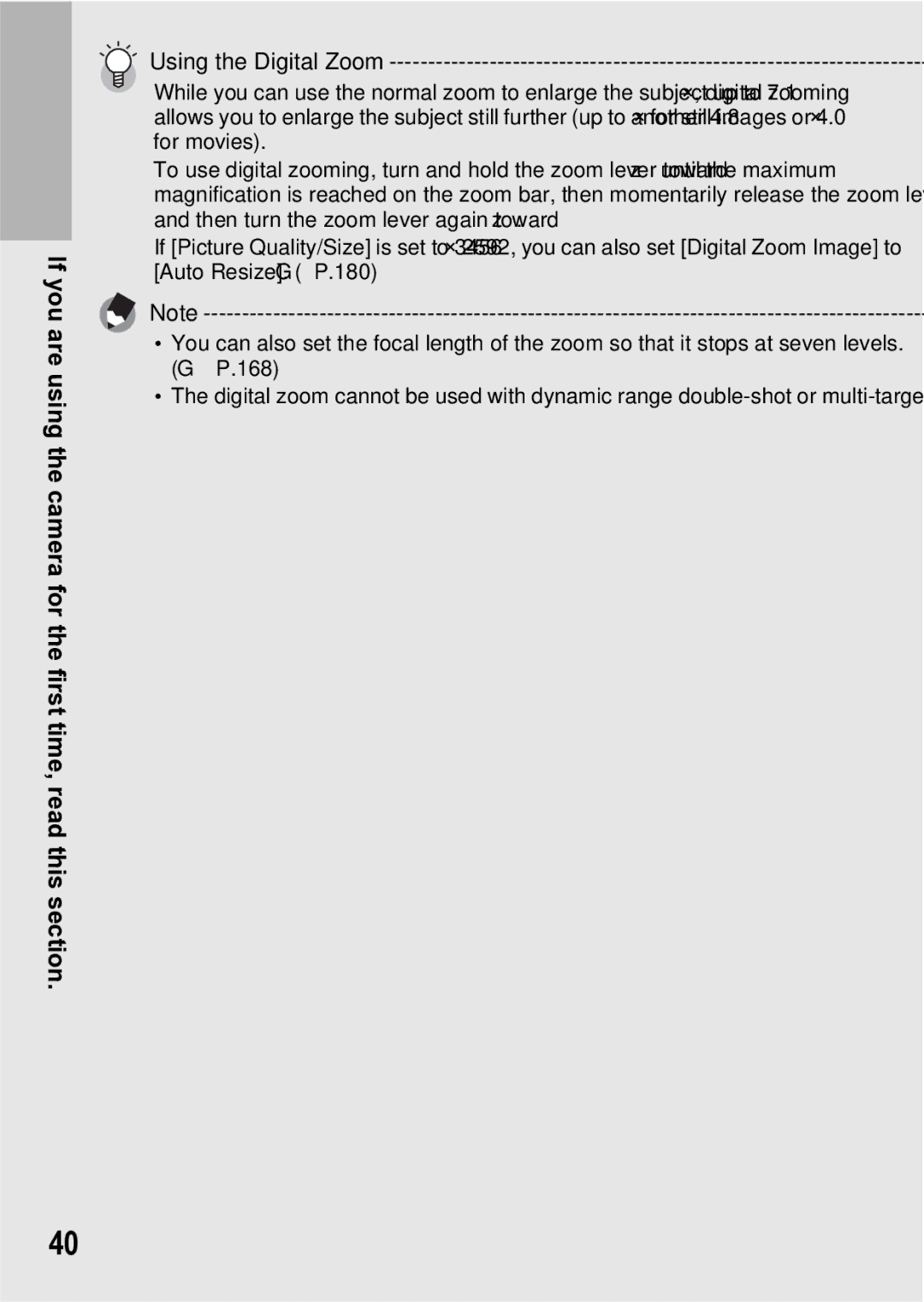 Samsung CX1 manual Using the Digital Zoom 