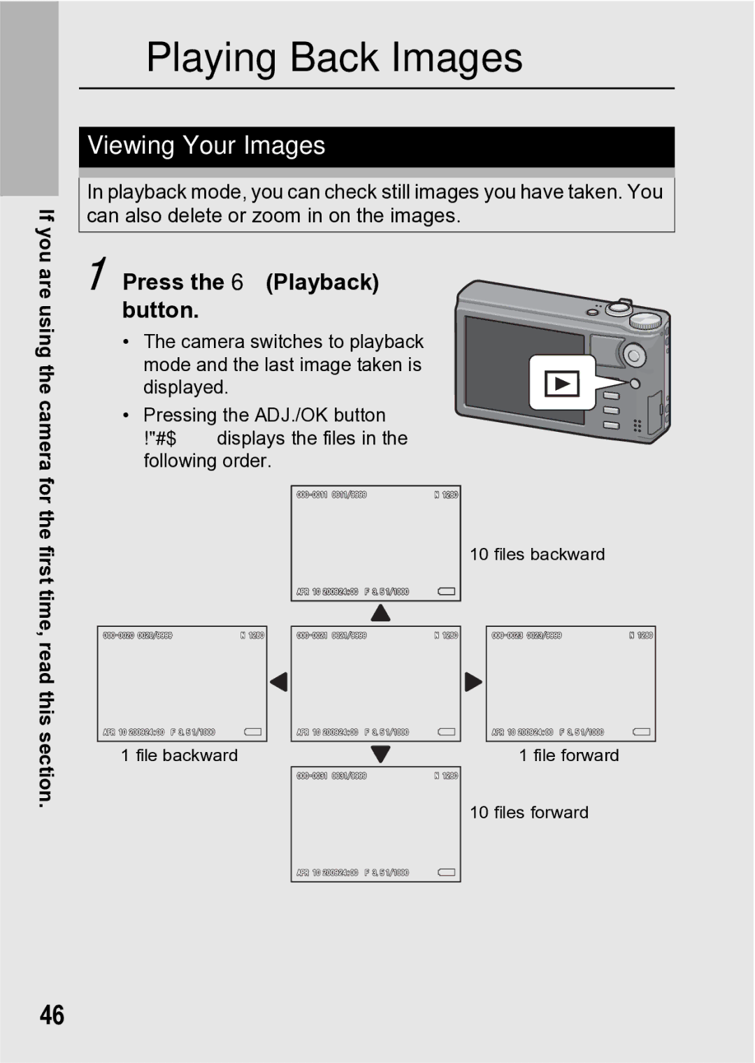 Samsung CX1 manual Viewing Your Images, Press the 6 Playback button 