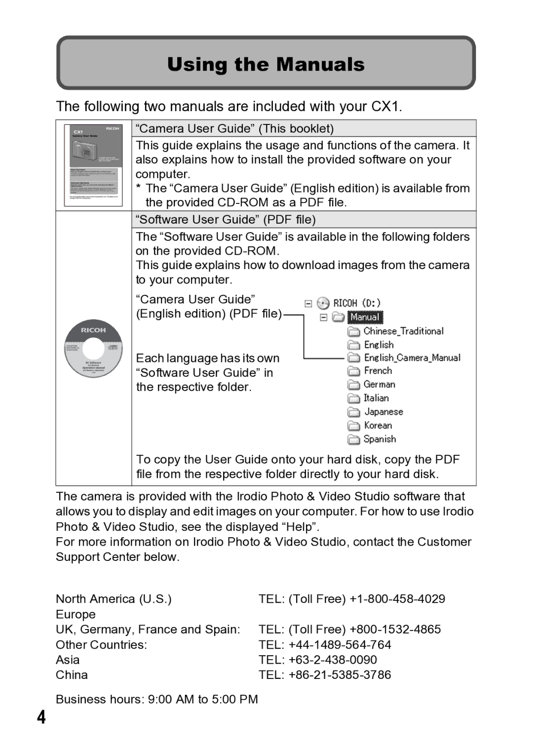 Samsung Using the Manuals, Following two manuals are included with your CX1 