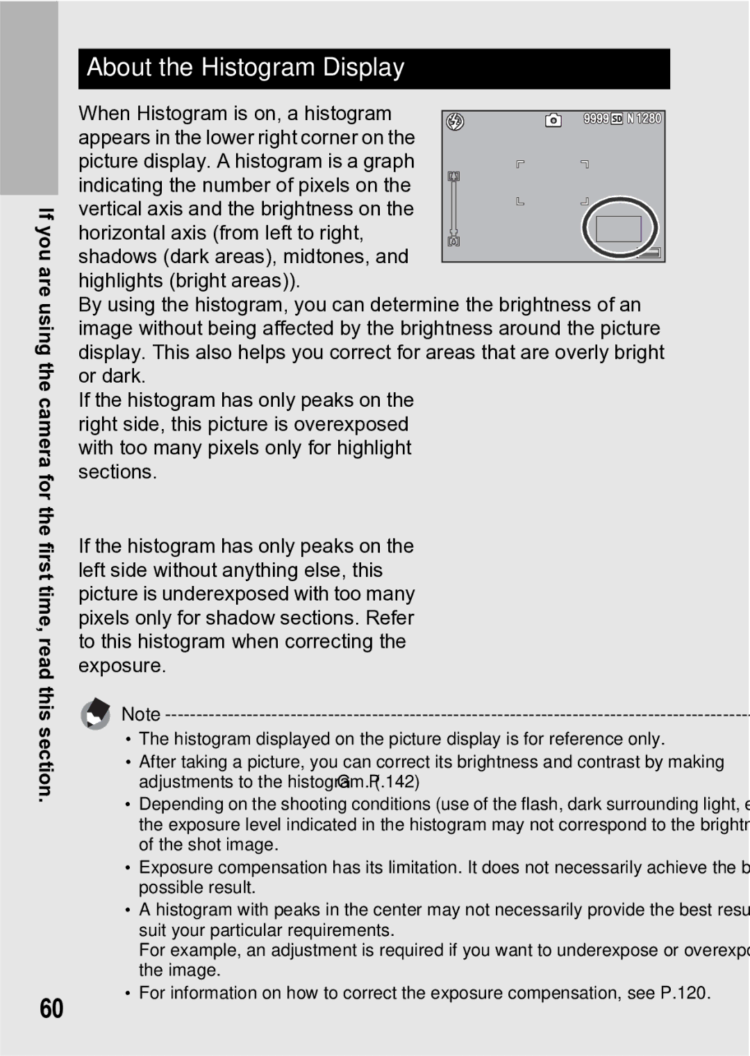 Samsung CX1 manual About the Histogram Display 