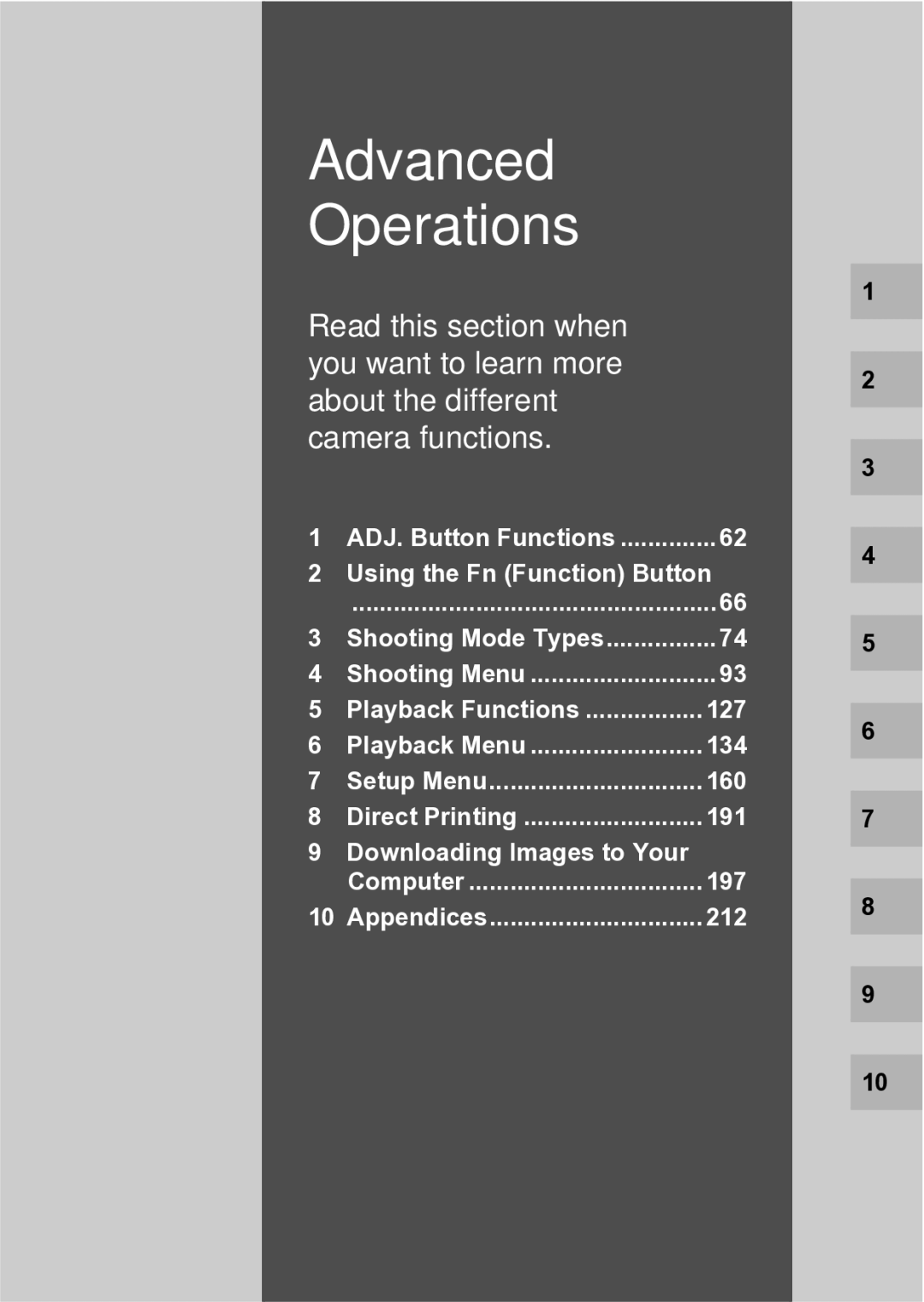 Samsung CX1 manual Advanced Operations 