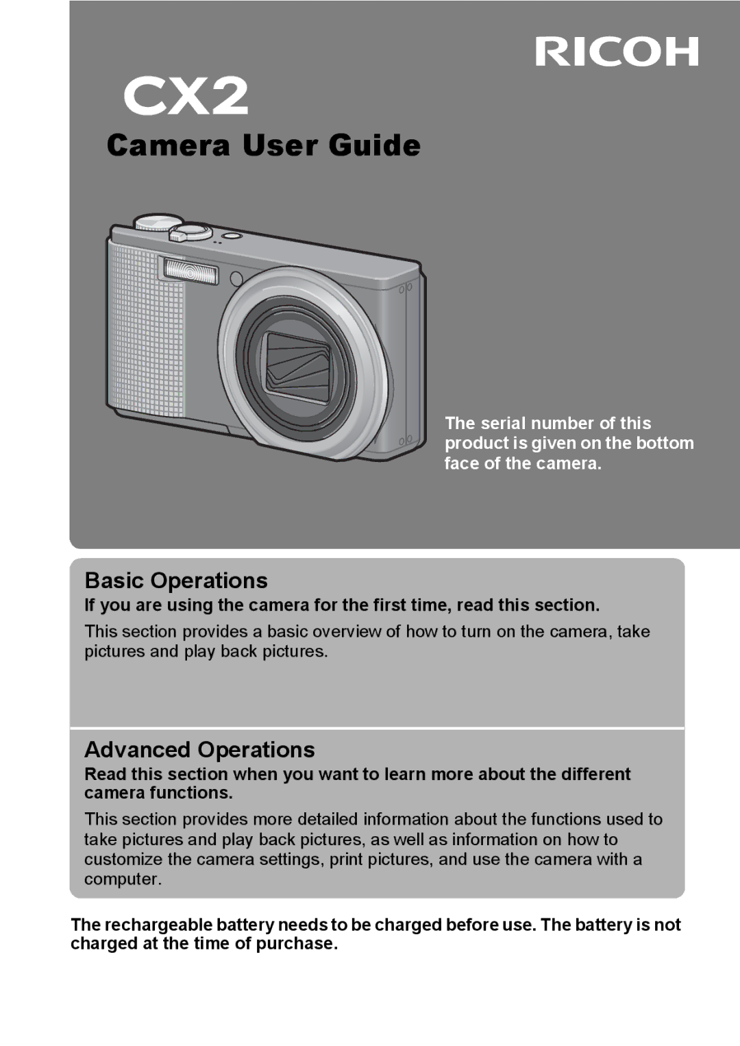 Samsung CX2 manual Basic Operations, Advanced Operations 