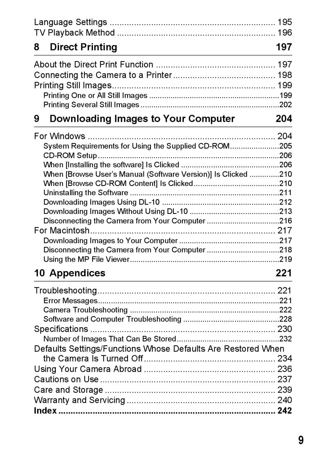 Samsung CX2 manual Direct Printing, Downloading Images to Your Computer, Appendices 