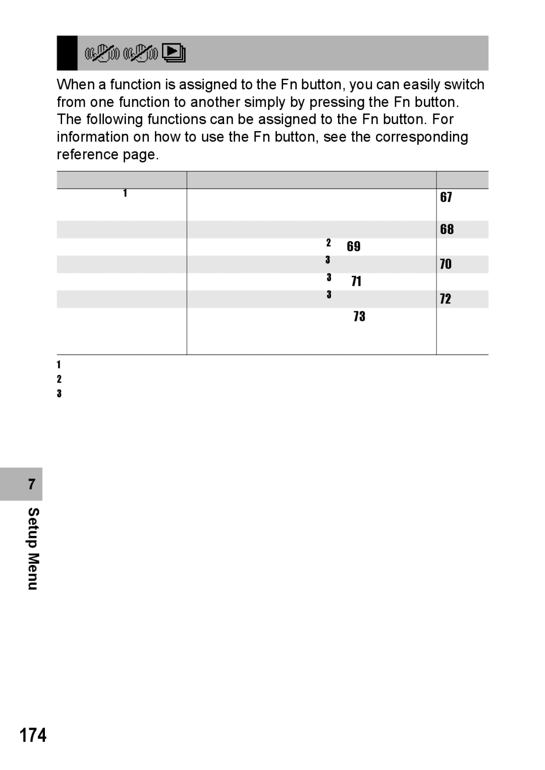 Samsung CX2 manual Fn Function Button Settings, 174 