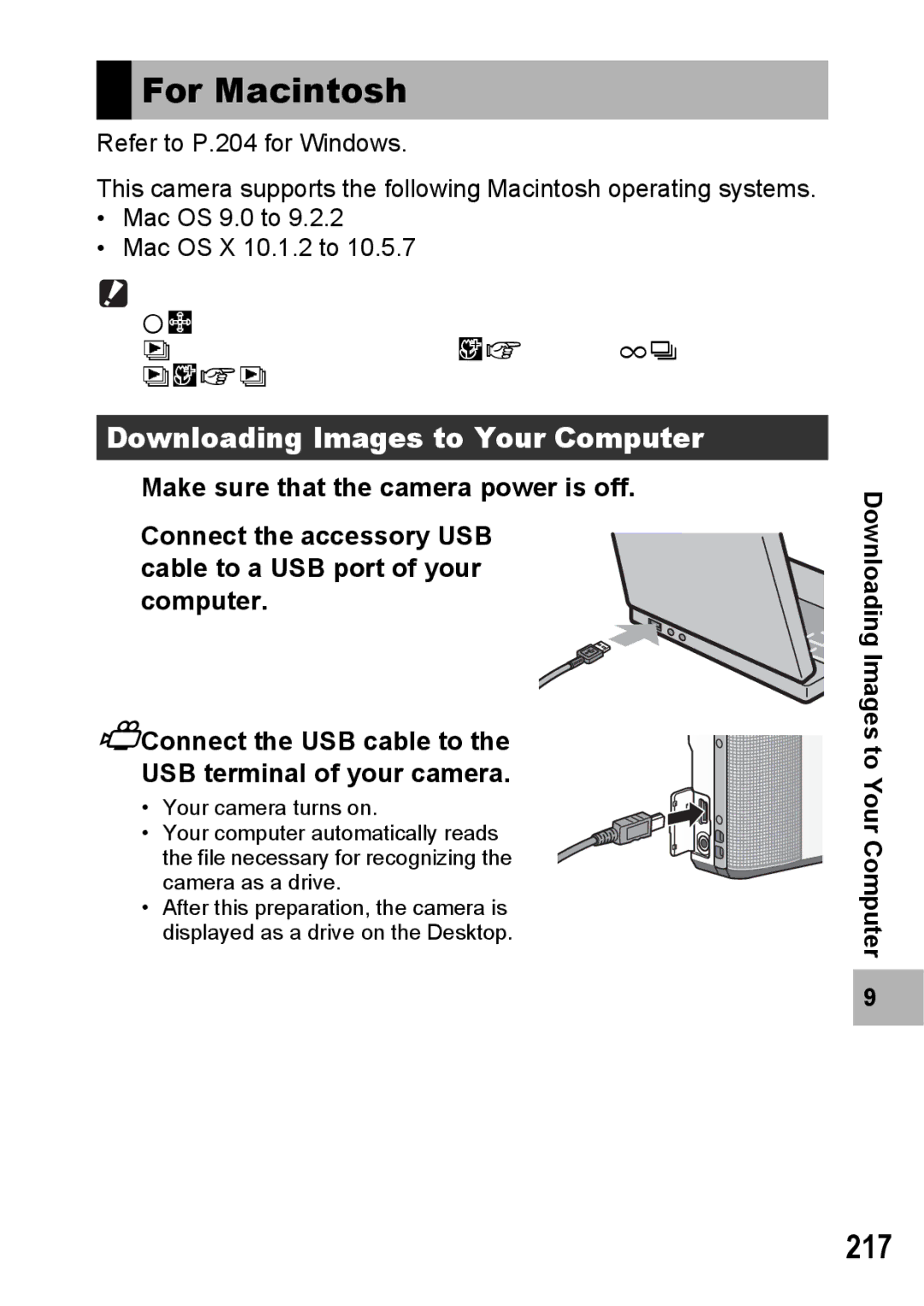 Samsung CX2 manual For Macintosh, 217, Downloading Images to Your Computer 