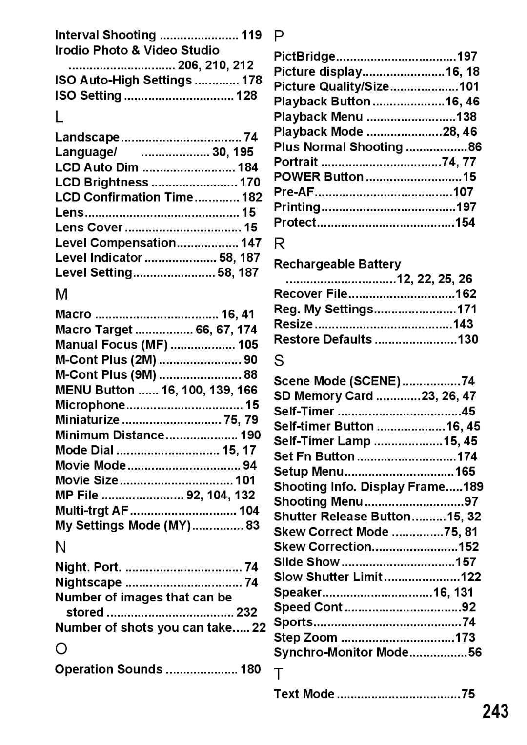 Samsung CX2 manual 243, 165 