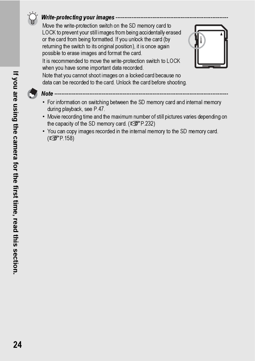 Samsung CX2 manual Write-protecting your images 