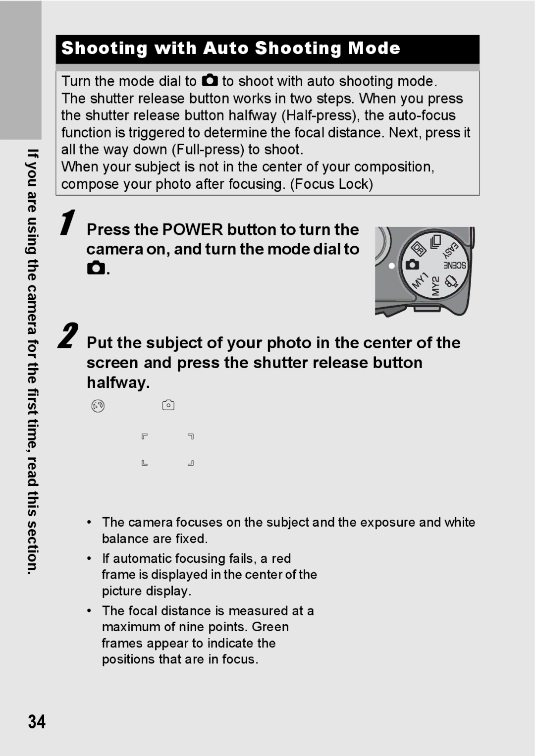 Samsung CX2 manual Shooting with Auto Shooting Mode 