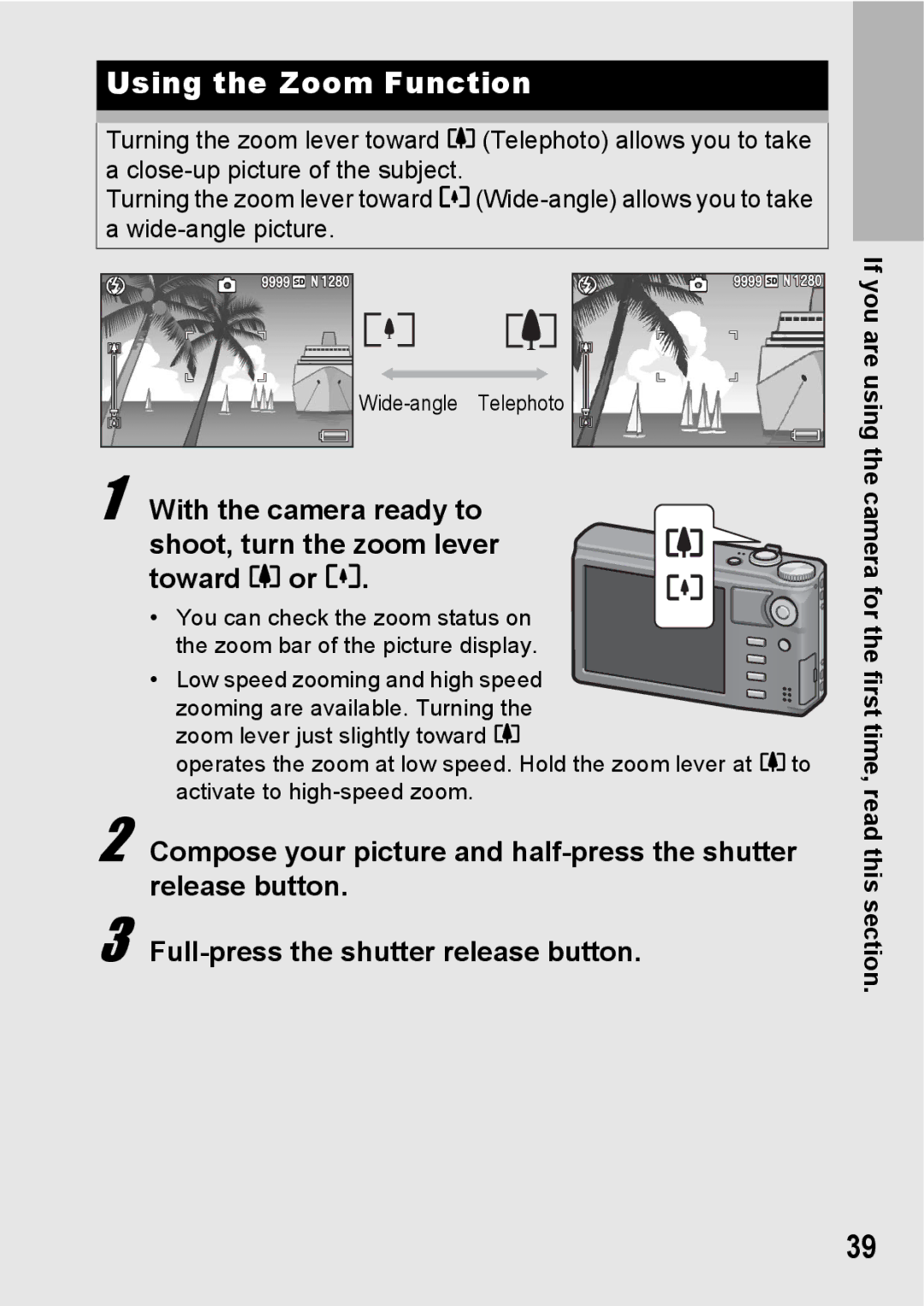 Samsung CX2 manual Using the Zoom Function 