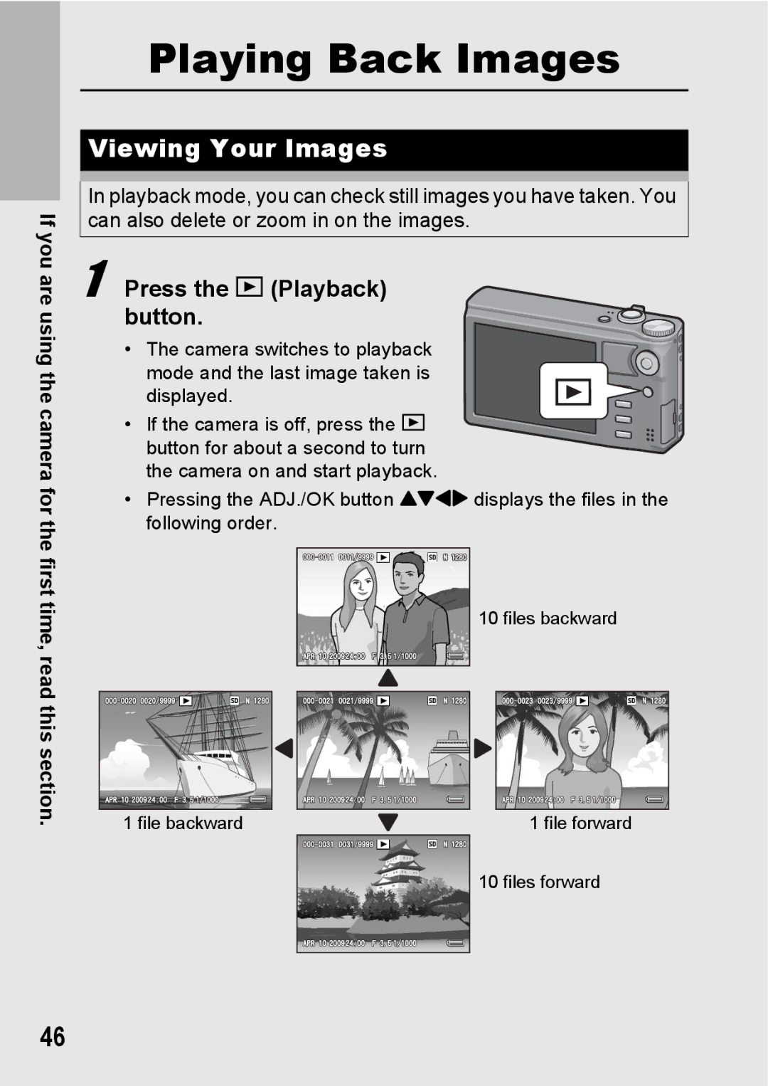 Samsung CX2 manual Viewing Your Images, Press the 6 Playback button 