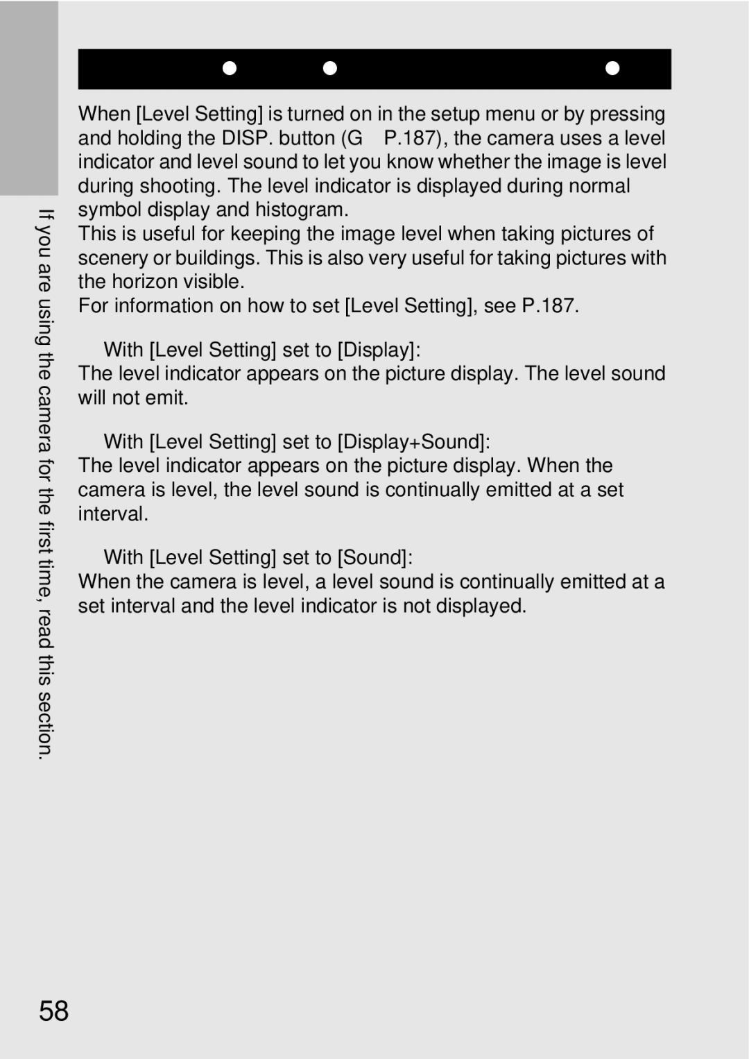 Samsung CX2 manual About the Electronic Level, With Level Setting set to Display+Sound, With Level Setting set to Sound 