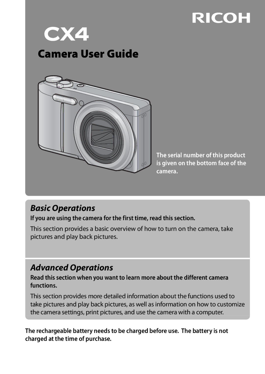 Samsung CX4 manual Camera User Guide 