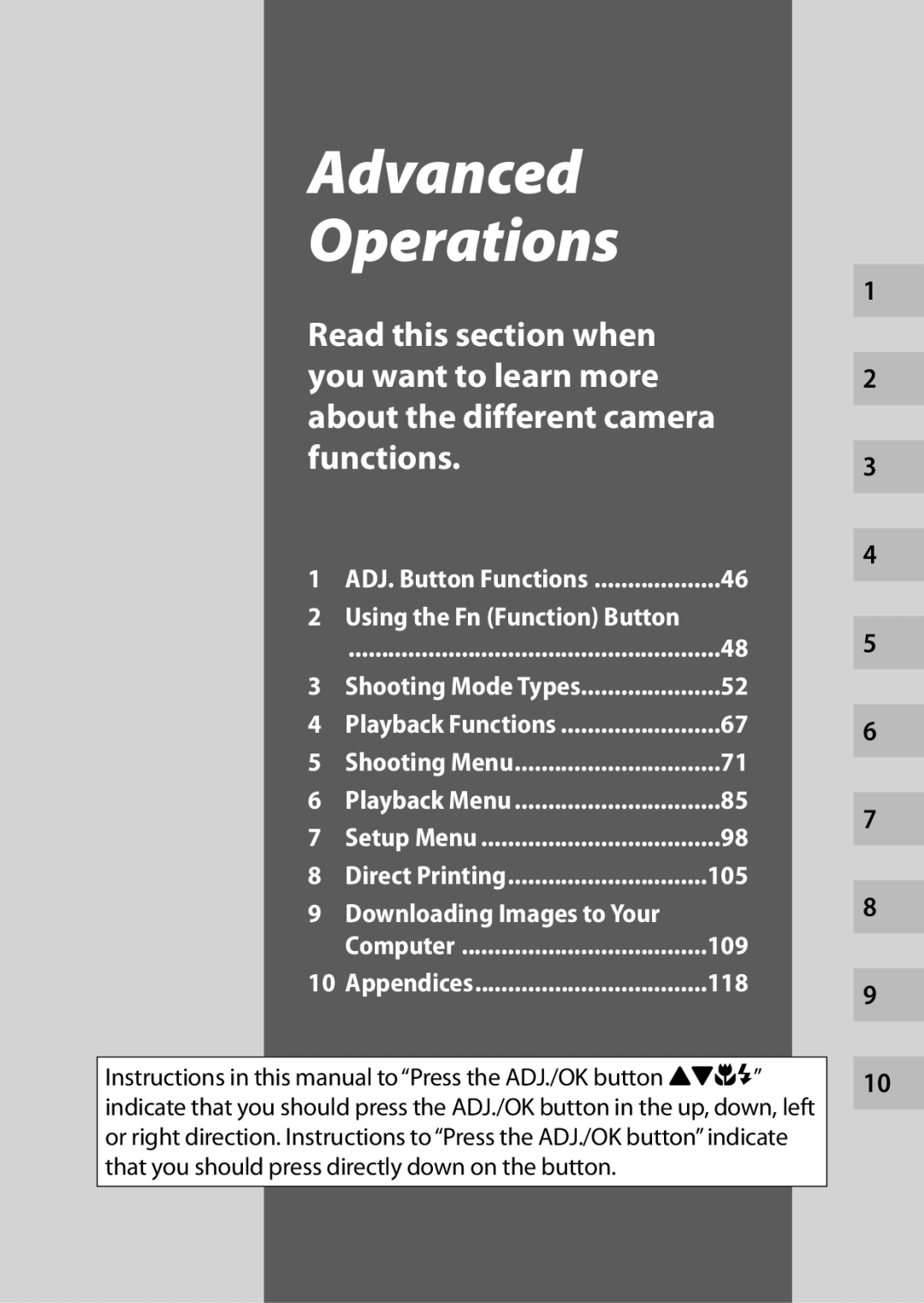 Samsung CX4 manual Advanced Operations 