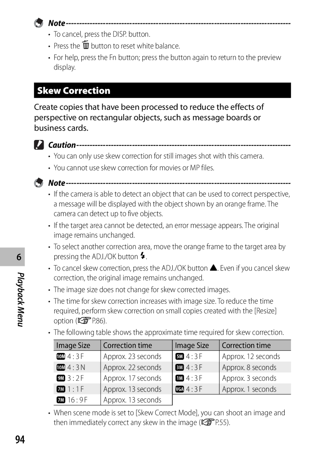 Samsung CX4 manual Skew Correction 