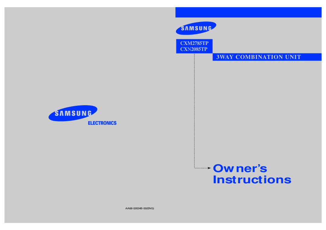 Samsung CXM 2785TP manual Owner’s Instructions, AA68-02634B-00ENG 