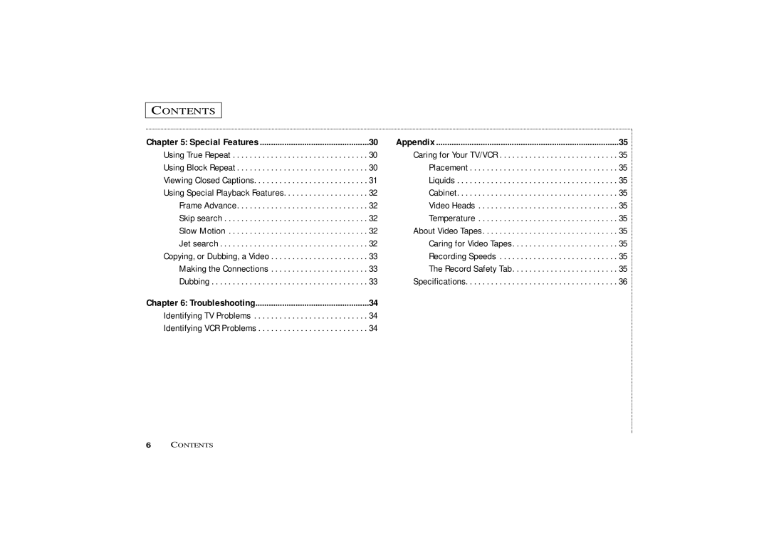 Samsung CXM1974, CXM 1374 owner manual Contents 