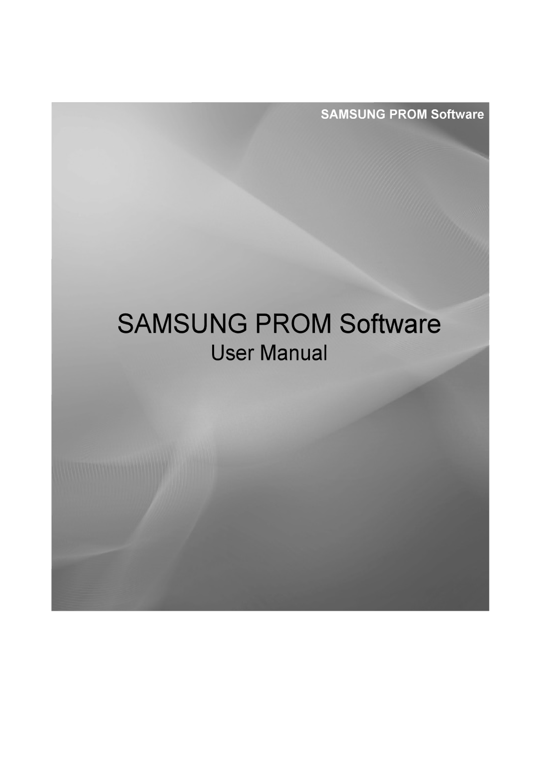 Samsung CY-CMR/ZA, CY-CMR/EN manual Samsung Prom Software 