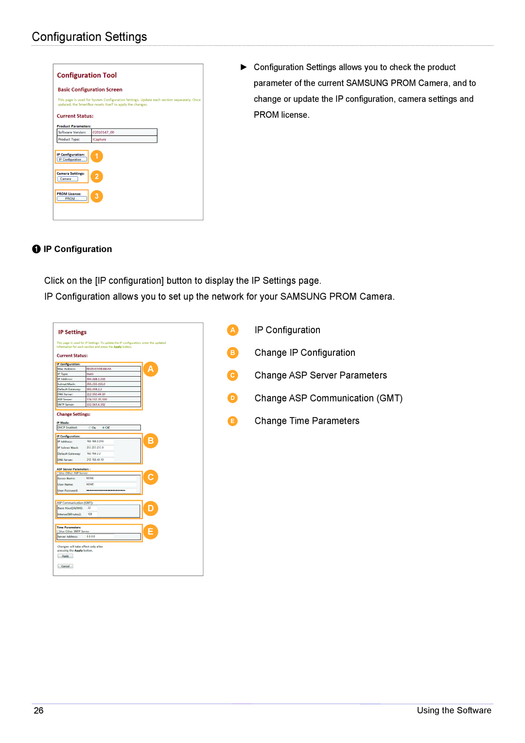 Samsung CY-CMR/EN, CY-CMR/ZA manual Configuration Settings 