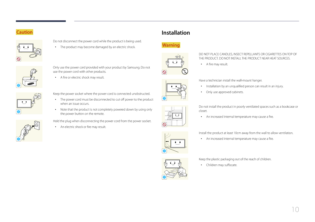 Samsung CYTM46LCA, ME40C user manual Installation 