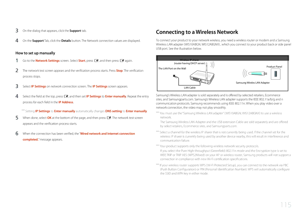 Samsung ME40C, CYTM46LCA user manual Connecting to a Wireless Network 