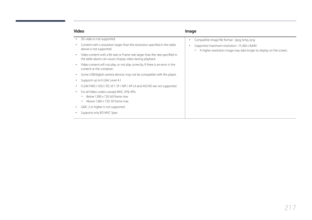 Samsung ME40C, CYTM46LCA user manual 217, Video 