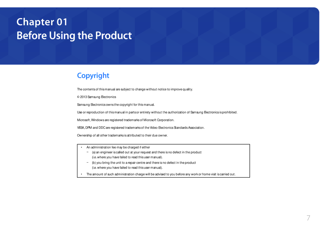 Samsung ME40C, CYTM46LCA user manual Before Using the Product, Copyright 