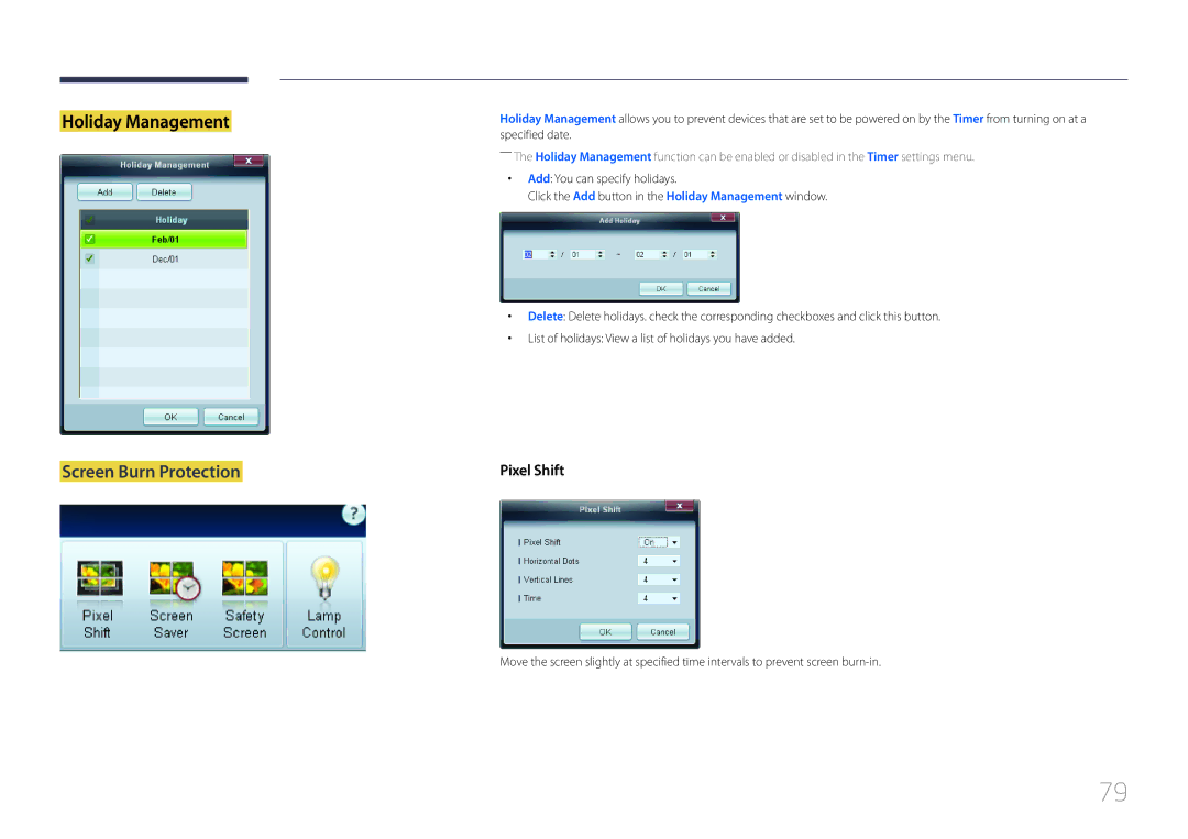 Samsung ME40C, CYTM46LCA user manual Screen Burn Protection 