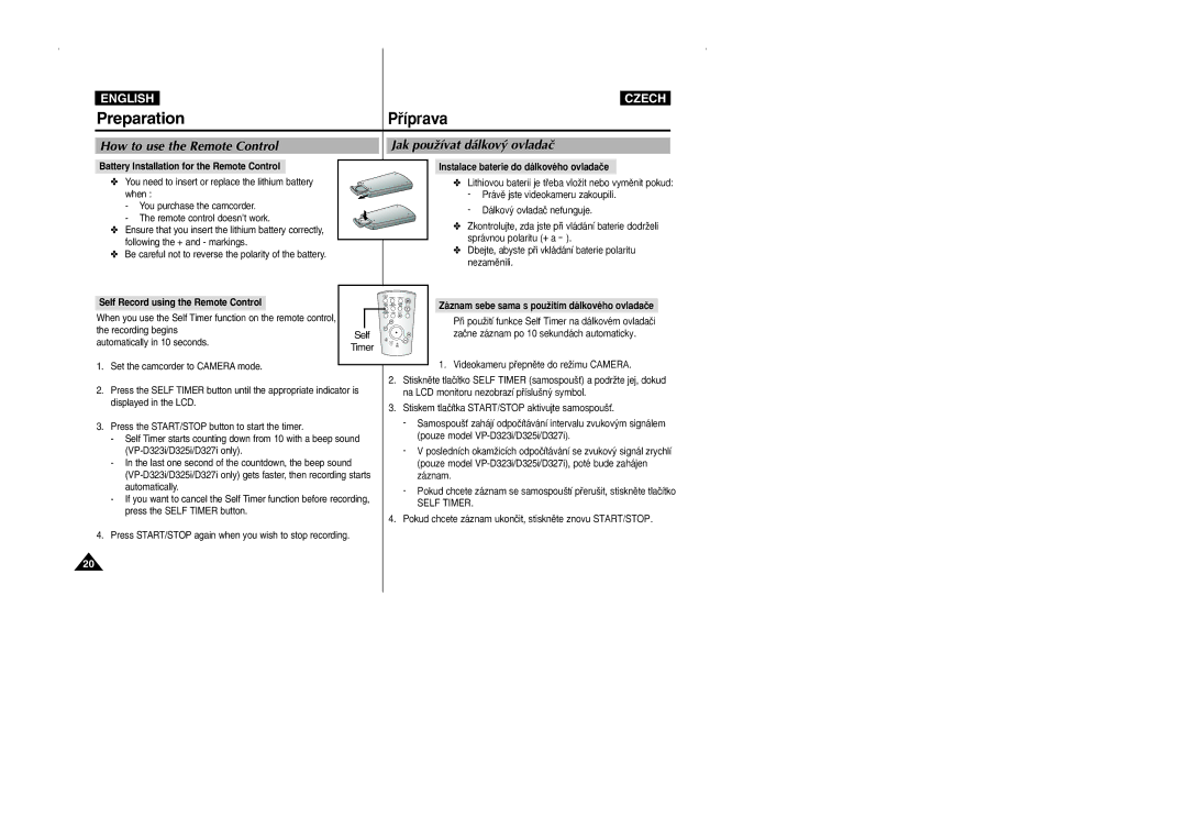 Samsung CZECH manual Preparation, How to use the Remote Control, Jak pouÏívat dálkov˘ ovladaã 