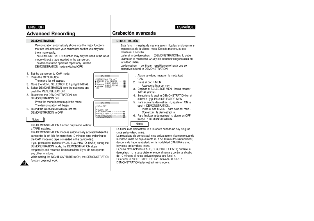 Samsung D250(i), D270(i), D230(i) manual Demostración, Demonstration on 