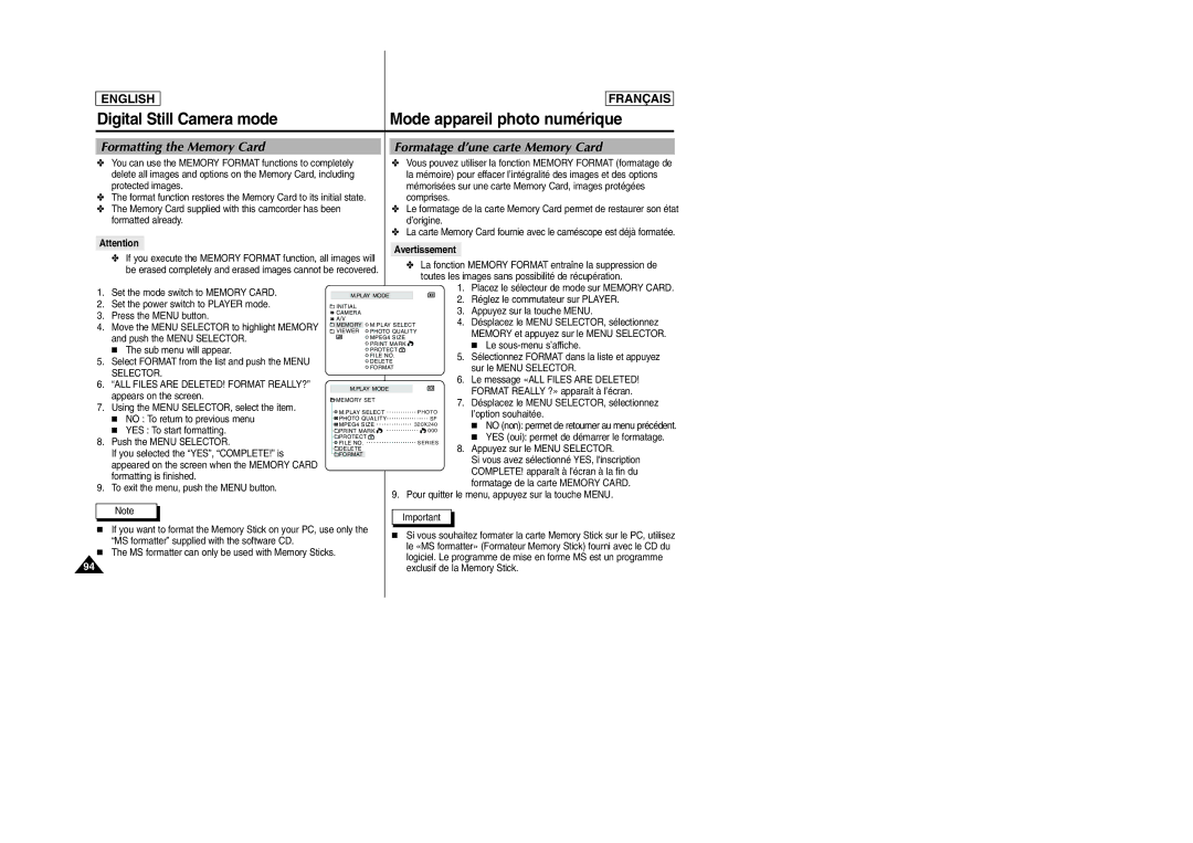 Samsung D305 manual ALL Files are DELETED! Format REALLY? 